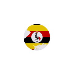 Uganda Flag Map Geography Outline 1  Mini Buttons