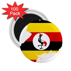 Uganda Flag Map Geography Outline 2 25  Magnets (100 Pack)  by Sapixe