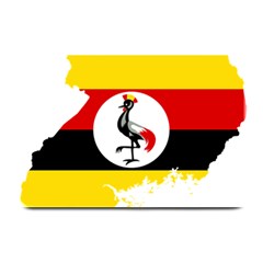 Uganda Flag Map Geography Outline Plate Mats by Sapixe