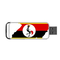 Uganda Flag Map Geography Outline Portable Usb Flash (one Side) by Sapixe