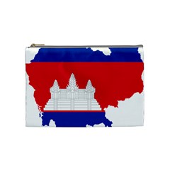 Borders Country Flag Geography Map Cosmetic Bag (medium) by Sapixe