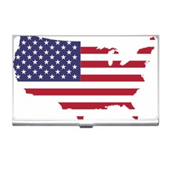 America Art Borders Cartography Business Card Holder by Sapixe