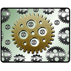 Gear Background Sprocket Fleece Blanket (medium)  by HermanTelo