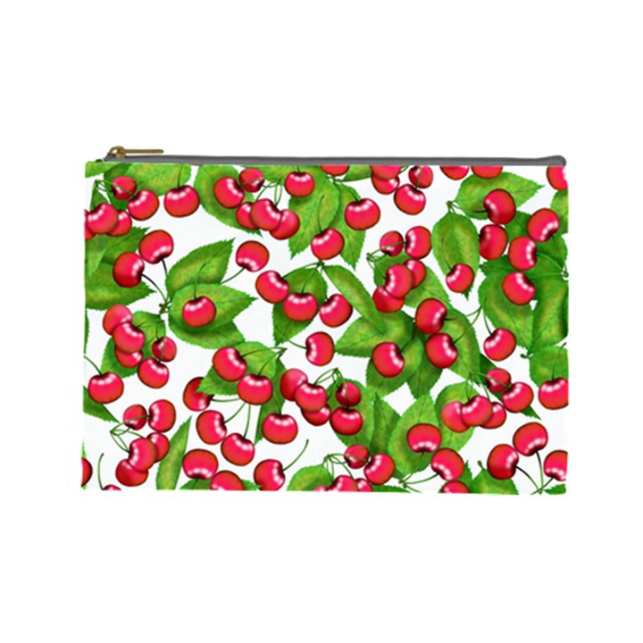 Cherry Leaf Fruit Summer Cosmetic Bag (Large)