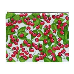 Cherry Leaf Fruit Summer Cosmetic Bag (xl)