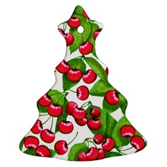 Cherry Leaf Fruit Summer Christmas Tree Ornament (two Sides)