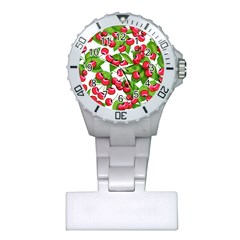 Cherry Leaf Fruit Summer Plastic Nurses Watch