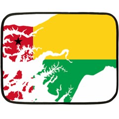 Guinea Bissau Flag Map Geography Double Sided Fleece Blanket (mini)  by Sapixe