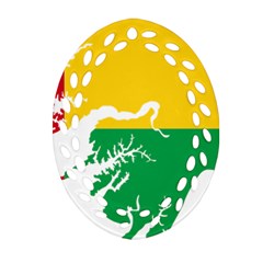 Guinea Bissau Flag Map Geography Ornament (oval Filigree) by Sapixe