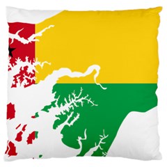 Guinea Bissau Flag Map Geography Large Cushion Case (one Side) by Sapixe