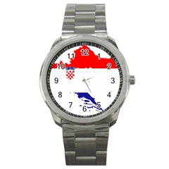 Croatia Country Europe Flag Sport Metal Watch by Sapixe