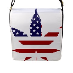 Marijuana Drugs Cannabis Drug Hemp Flap Closure Messenger Bag (l) by Sapixe