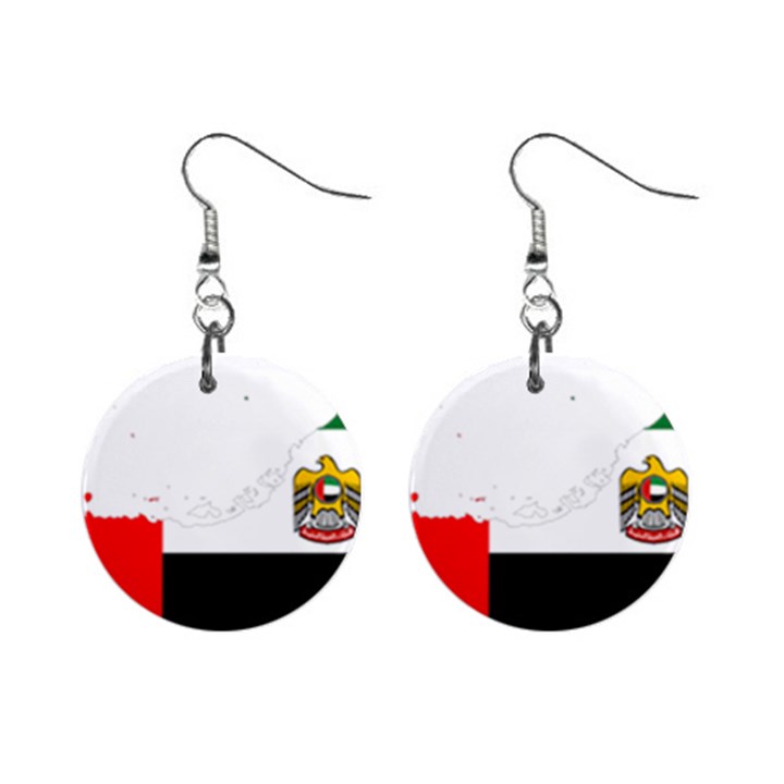Borders Country Flag Geography Map Mini Button Earrings