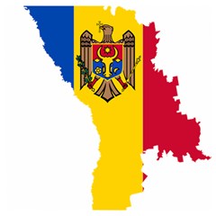 Moldova Country Europe Flag Wooden Puzzle Square