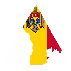 Moldova Country Europe Flag Wooden Puzzle Triangle by Sapixe