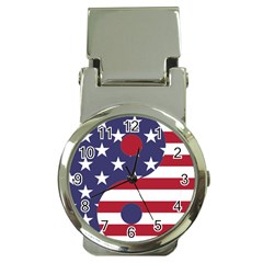 Yang Yin America Flag Abstract Money Clip Watches by Sapixe