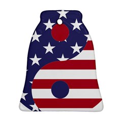 Yang Yin America Flag Abstract Bell Ornament (two Sides) by Sapixe