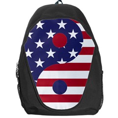 Yang Yin America Flag Abstract Backpack Bag