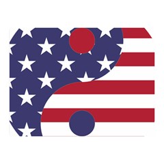 Yang Yin America Flag Abstract Double Sided Flano Blanket (mini) 