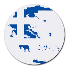 Greece Country Europe Flag Borders Round Mousepads