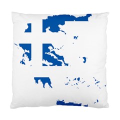 Greece Country Europe Flag Borders Standard Cushion Case (two Sides) by Sapixe