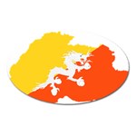 Borders Country Flag Geography Map Oval Magnet Front