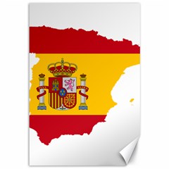 Spain Country Europe Flag Borders Canvas 12  X 18  by Sapixe