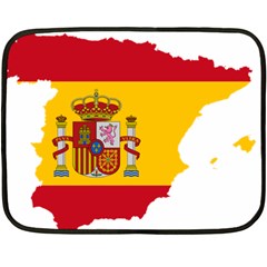 Spain Country Europe Flag Borders Fleece Blanket (mini) by Sapixe