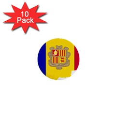 Andorra Country Europe Flag 1  Mini Buttons (10 Pack)  by Sapixe