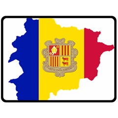 Andorra Country Europe Flag Fleece Blanket (large)  by Sapixe