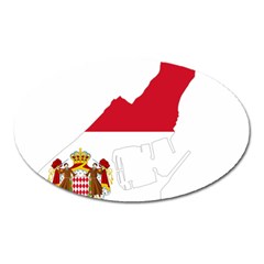Monaco Country Europe Flag Borders Oval Magnet