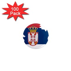 Serbia Country Europe Flag Borders 1  Mini Magnets (100 Pack) 