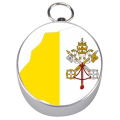 Vatican City Country Europe Flag Silver Compasses by Sapixe