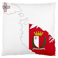 Malta Country Europe Flag Borders Large Cushion Case (one Side) by Sapixe