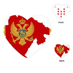 Montenegro Country Europe Flag Playing Cards Single Design (heart)