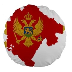 Montenegro Country Europe Flag Large 18  Premium Flano Round Cushions by Sapixe