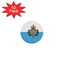 San Marino Country Europe Flag 1  Mini Buttons (10 Pack)  by Sapixe