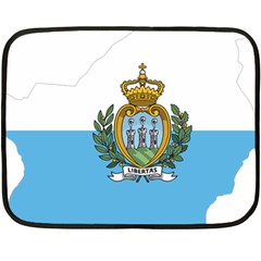 San Marino Country Europe Flag Fleece Blanket (mini)