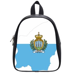 San Marino Country Europe Flag School Bag (small) by Sapixe