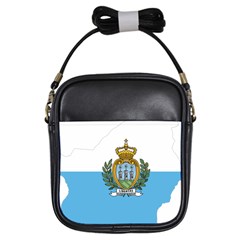 San Marino Country Europe Flag Girls Sling Bag