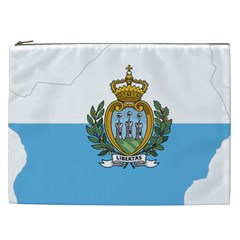 San Marino Country Europe Flag Cosmetic Bag (xxl)