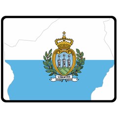 San Marino Country Europe Flag Double Sided Fleece Blanket (large)  by Sapixe