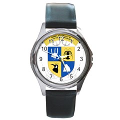 Coat Of Arms Of The French Southern And Antarctic Lands Round Metal Watch by abbeyz71