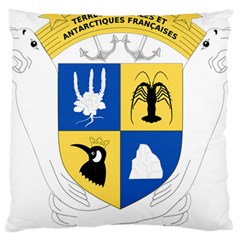 Coat Of Arms Of The French Southern And Antarctic Lands Large Cushion Case (one Side) by abbeyz71