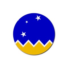 Flag Of Magallanes Region, Chile Rubber Coaster (round)  by abbeyz71