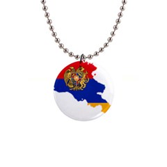 Borders Country Flag Geography Map 1  Button Necklace