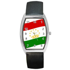 Flag Iran Tajikistan Afghanistan Barrel Style Metal Watch by Sapixe