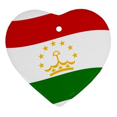 Flag Iran Tajikistan Afghanistan Heart Ornament (two Sides) by Sapixe