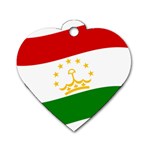 Flag Iran Tajikistan Afghanistan Dog Tag Heart (Two Sides) Front