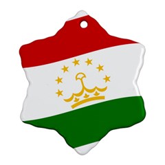 Flag Iran Tajikistan Afghanistan Snowflake Ornament (two Sides) by Sapixe